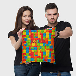 Подушка квадратная Роблокс, цвет: 3D-принт — фото 2