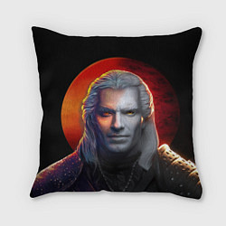 Подушка квадратная HALF WITCHER, цвет: 3D-принт
