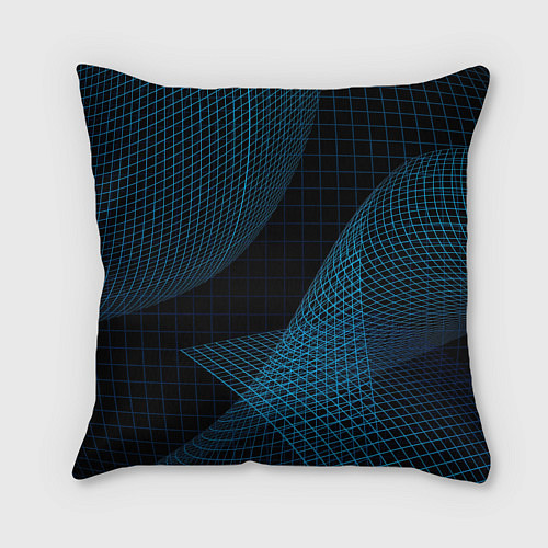 Подушка квадратная Сетка / 3D-принт – фото 2