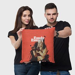 Подушка квадратная Ronda Rousey, цвет: 3D-принт — фото 2