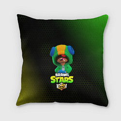 Подушка квадратная BRAWL STARS Leon, цвет: 3D-принт