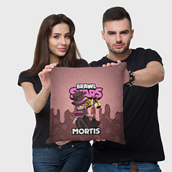 Подушка квадратная BRAWL STARS MORTIS, цвет: 3D-принт — фото 2