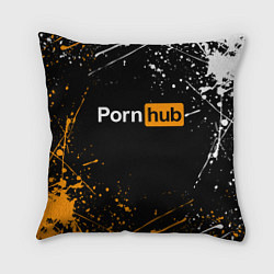 Подушка квадратная PORNHUB, цвет: 3D-принт