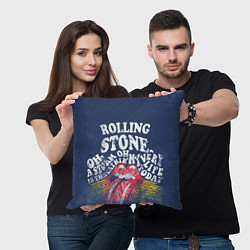 Подушка квадратная Rolling Stone, цвет: 3D-принт — фото 2