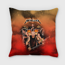 Подушка квадратная Metallica, цвет: 3D-принт