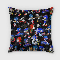 Подушка квадратная Sonic паттерн, цвет: 3D-принт