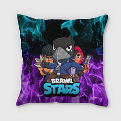 Подушка квадратная BRAWL STARS CROW, цвет: 3D-принт