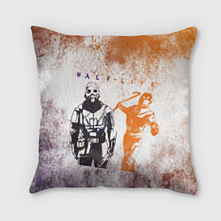 Подушка квадратная Half life attack, цвет: 3D-принт