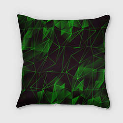 Подушка квадратная GREEN STRIPES, цвет: 3D-принт