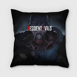 Подушка квадратная Resident evil 3 remake, цвет: 3D-принт