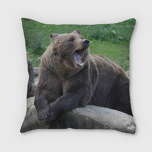 Подушка квадратная Медведь / 3D-принт – фото 2