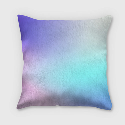 Подушка квадратная Небесно голубой градиентный / 3D-принт – фото 2