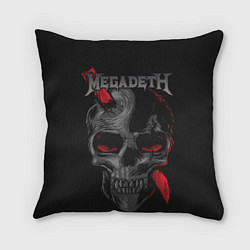 Подушка квадратная Megadeth, цвет: 3D-принт