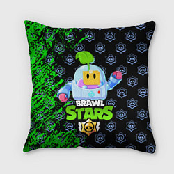 Подушка квадратная BRAWL STARS SPROUT, цвет: 3D-принт