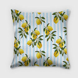 Подушка квадратная Лимоны, цвет: 3D-принт
