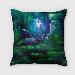 Подушка квадратная Дорога в храм, цвет: 3D-принт