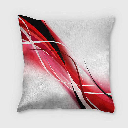 Подушка квадратная GEOMETRY STRIPES RED / 3D-принт – фото 2