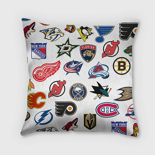 Подушка квадратная San Jose Sharks NHL teams pattern / 3D-принт – фото 2