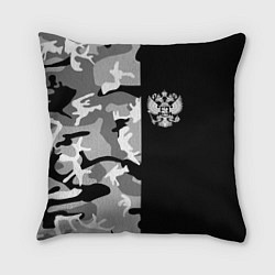 Подушка квадратная Россия камуфляж, цвет: 3D-принт