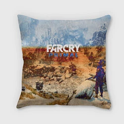 Подушка квадратная FARCRY:PRIMAL, цвет: 3D-принт