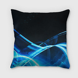 Подушка квадратная DIGITAL BLUE, цвет: 3D-принт