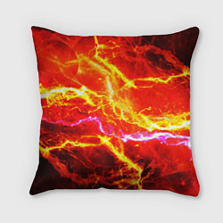 Подушка квадратная УДАРЫ МОЛНИИ, цвет: 3D-принт