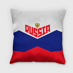 Подушка квадратная Russia, цвет: 3D-принт