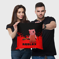 Подушка квадратная Roblox Piggy, цвет: 3D-принт — фото 2