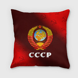 Подушка квадратная СССР USSR, цвет: 3D-принт