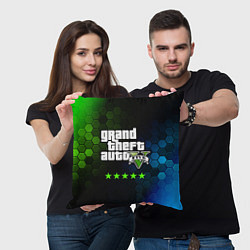 Подушка квадратная GTA 5 ГТА 5, цвет: 3D-принт — фото 2