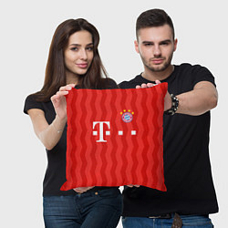 Подушка квадратная FC Bayern Munchen униформа, цвет: 3D-принт — фото 2