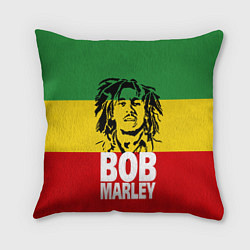 Подушка квадратная Bob Marley, цвет: 3D-принт