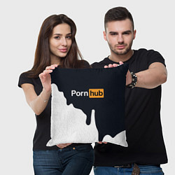 Подушка квадратная Pornhub, цвет: 3D-принт — фото 2