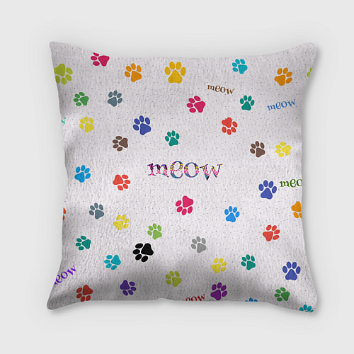 Подушка квадратная Meow / 3D-принт – фото 2