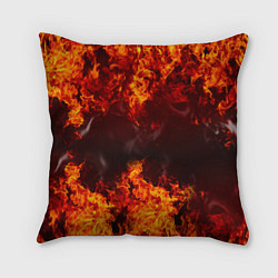 Подушка квадратная Огонь, цвет: 3D-принт