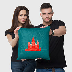 Подушка квадратная Москва цвета 3D-принт — фото 2
