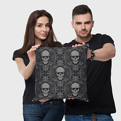 Подушка квадратная Skulls, цвет: 3D-принт — фото 2
