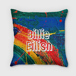Подушка квадратная BILLIE EILISH WYWG, цвет: 3D-принт