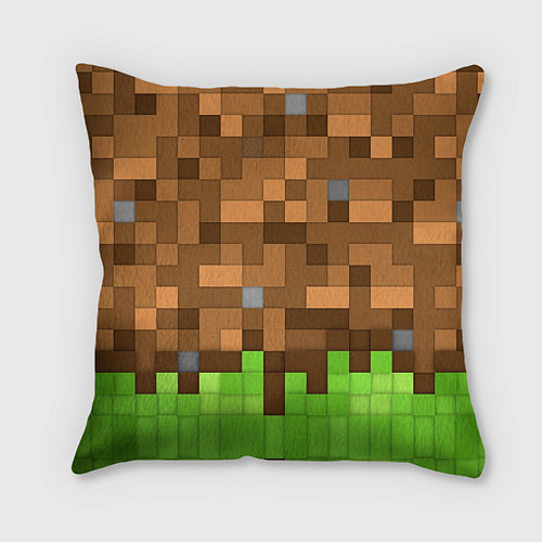 Подушка квадратная Minecraft logo heroes / 3D-принт – фото 2