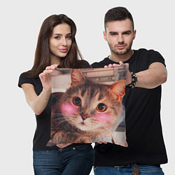 Подушка квадратная Котя -Котофей, цвет: 3D-принт — фото 2