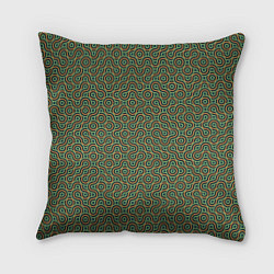 Подушка квадратная Зеленые круги, цвет: 3D-принт