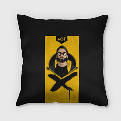 Подушка квадратная Мот, цвет: 3D-принт