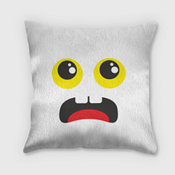 Подушка квадратная Испуганное лицо, цвет: 3D-принт