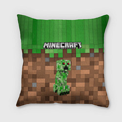 Подушка квадратная MineCraft Крипер, цвет: 3D-принт