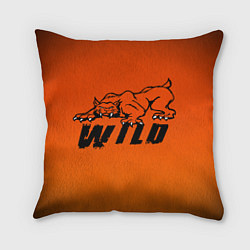 Подушка квадратная WildДикий, цвет: 3D-принт