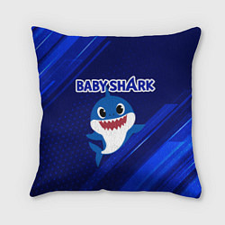 Подушка квадратная BABY SHARK БЭБИ ШАРК, цвет: 3D-принт