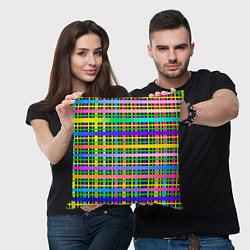 Подушка квадратная Цветной беспредел, цвет: 3D-принт — фото 2