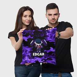 Подушка квадратная BRAWL STARS EDGAR, цвет: 3D-принт — фото 2