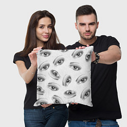 Подушка квадратная Глаза, цвет: 3D-принт — фото 2