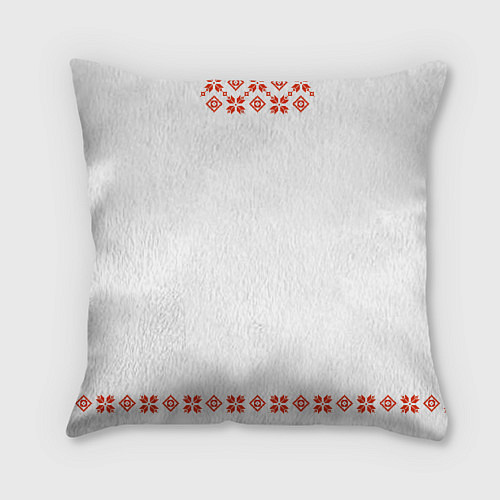 Подушка квадратная Белорусская вышиванка / 3D-принт – фото 2